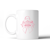 Warrior Breast Cancer Awareness White Mug
