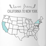 Love From States Unique Customized Coffee Mug Personalized Gifts