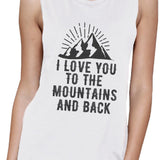 Mountain And Back White Unique Design Tank Top Gift Ideas For Teens
