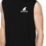 Mini Shark Black Mens Lightweight Summer Muscle Top Cool Summer Tee