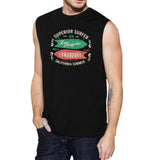 Superior Surfer Los Angeles Longboard Mens Black Muscle Top