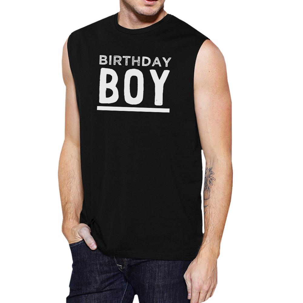 Birthday Boy Mens Black Muscle Top