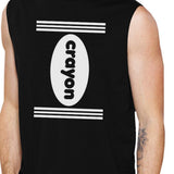 Crayon Mens Black Muscle Top