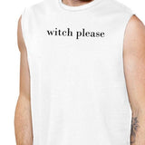 Witch Please Mens White Muscle Top