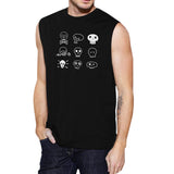 Skulls Mens Black Muscle Top