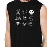 Skulls Mens Black Muscle Top