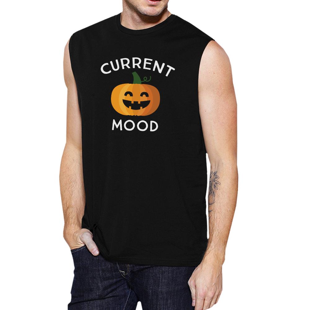 Pumpkin Current Mood Mens Black Muscle Top