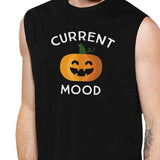 Pumpkin Current Mood Mens Black Muscle Top
