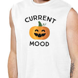 Pumpkin Current Mood Mens White Muscle Top