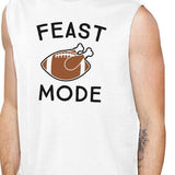 Feast Mode Mens White Muscle Top