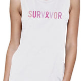 Survivor Womens White Muscle Top