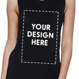 Custom Personalized Womens Black Muscle Top