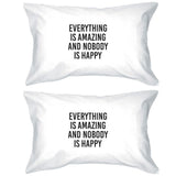 Everything Is Amazing Funny Quote Decorative Cotton Pillow Case