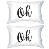 Oh Lovely Letter Printed Unique Graphic Design Standard Pillow Case