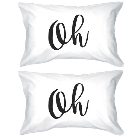 Oh Lovely Letter Printed Unique Graphic Design Standard Pillow Case