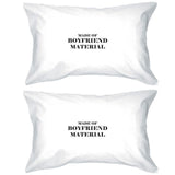 Boyfriend Material 100 Cotton Pillow Case Cute Gift Idea For Couple