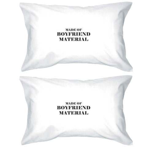 Boyfriend Material 100 Cotton Pillow Case Cute Gift Idea For Couple