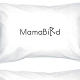 MamaBird White Cute Graphic Pillow Case Gift Ideas For New Moms