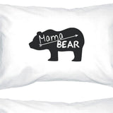 Mama Bear White Cotton Pillow Case Unique Design Gifts For Moms
