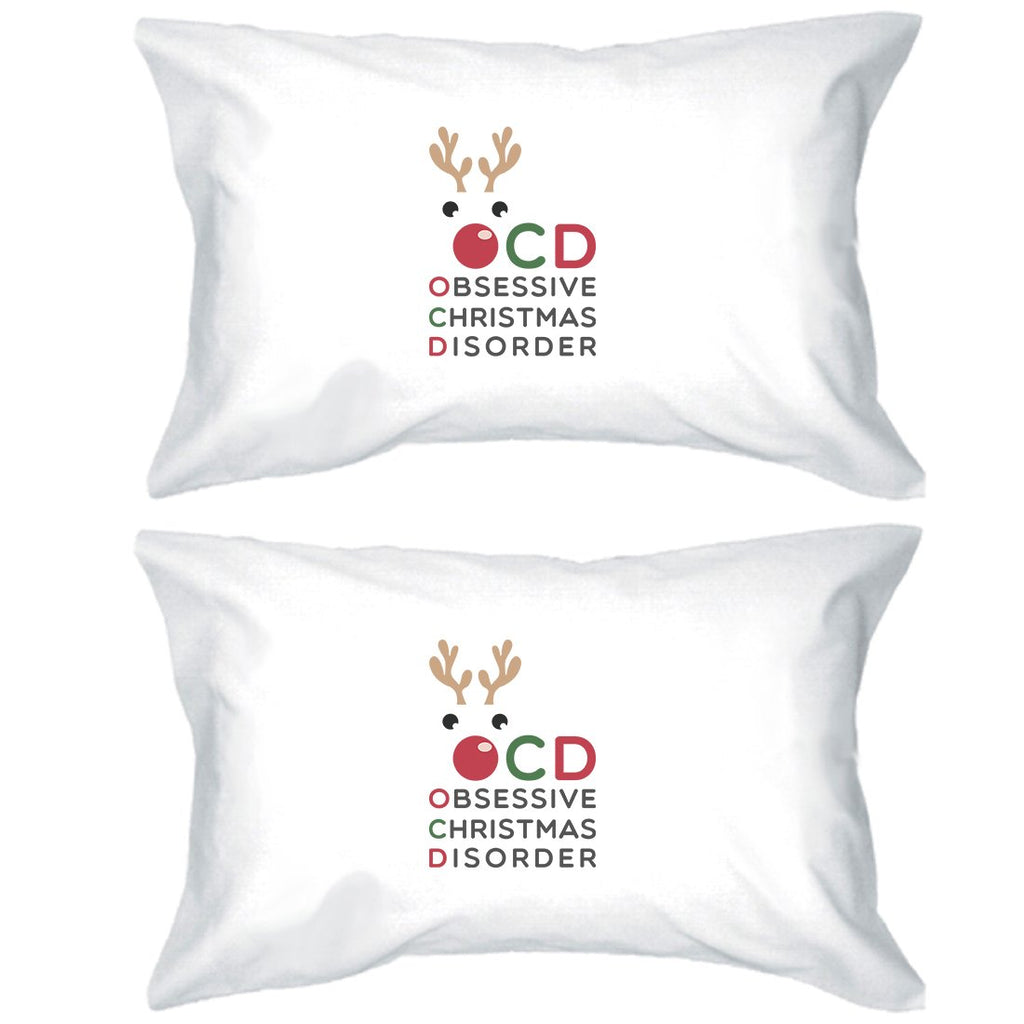 Rudolph OCD Pillowcases Standard Size Christmas Gift Pillow Covers
