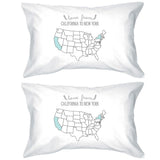Love From States White Personalized Pillow Cases Customized Gifts