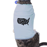 I Love USA Map Cute 4th Of July Decorative Tee For Small Dogs Only