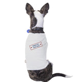 Born In The USA White Small Pets Shirt American Flag Small Dog Tee