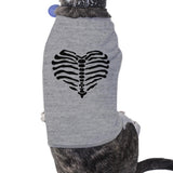 Skeleton Heart Pets Grey Shirt