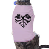 Skeleton Heart Pets Pink Shirt