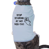 Stop Staring At My Boo-Tee Ghost Pets Sky Blue Shirt