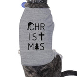 Christmas Letters Pets Grey Shirt