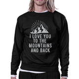 Mountain And Back Black Graphic Sweatshirt Cute Gift For Couples