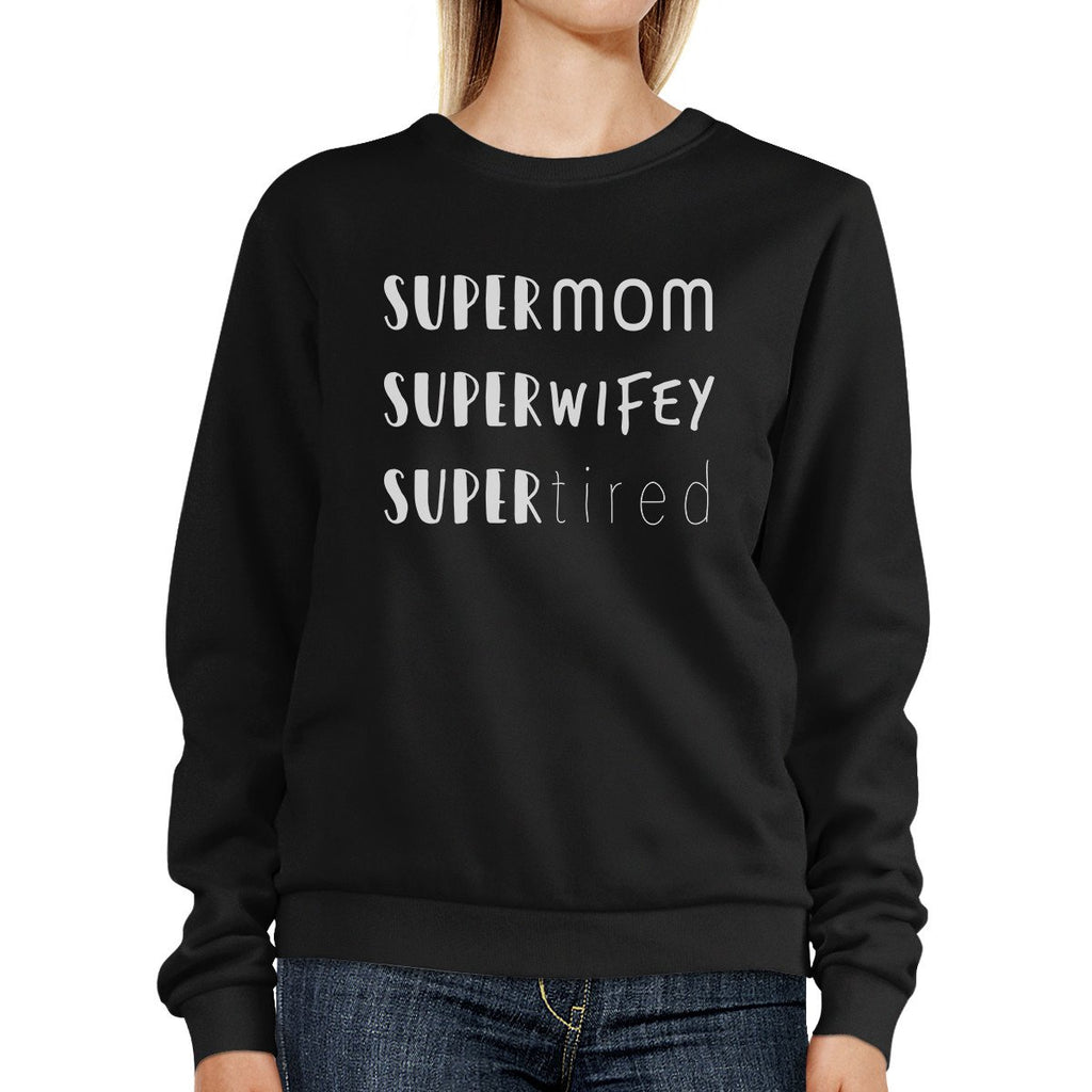 Momlife Black Unisex Cute Sweatshirt Cute Gift Idea For New Moms