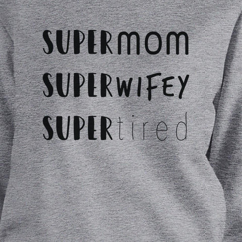 Momlife Gray Cute Design Sweatshirt Pullover Unique Gifts For Moms