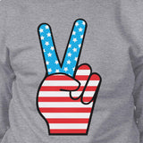 Peace Sign American Flag Unique Design Sweatshirt For 4th Of July