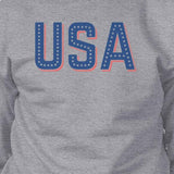 USA With Stars Unisex Gray Cute Independence Day Sweatshirt Idea