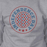 Independence Day Unisex Graphic Sweatshirt Grey Crewneck Pullover