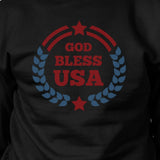 God Bless USA Unisex Graphic Sweatshirt Black Round Neck Pullover