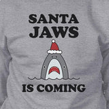Santa Jaws Is Coming Grey Sweatshirt