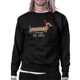 Dachshund Through The Snow Black Sweatshirt