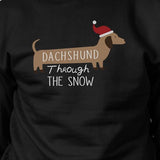 Dachshund Through The Snow Black Sweatshirt