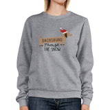 Dachshund Through The Snow Grey Sweatshirt
