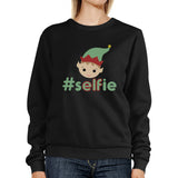 Hashtag Selfie Elf Black Sweatshirt