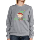 Hashtag Selfie Elf Grey Sweatshirt