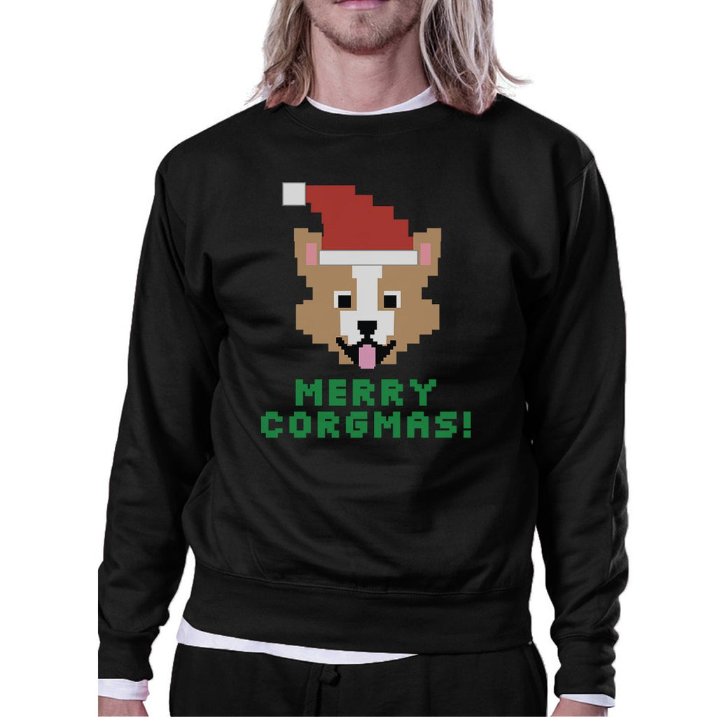 Merry Corgmas Corgi Black Sweatshirt