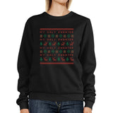 My Ugly Sweater Pattern Black Sweatshirt