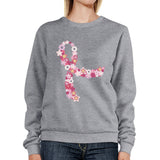 Pink Floral Ribbon Sweatshirt