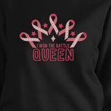 Won The Battle Queen Breast Cancer Awareness Black SweatShirt