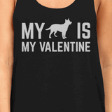 My Dog My Valentine Womens Tank Top Valentine's Gift For Dog Lover