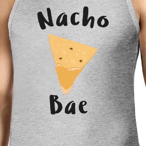 Nacho Bae Men's Grey Tank Top Unique Design Cute Couple Shirt Ideas